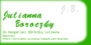 julianna boroczky business card